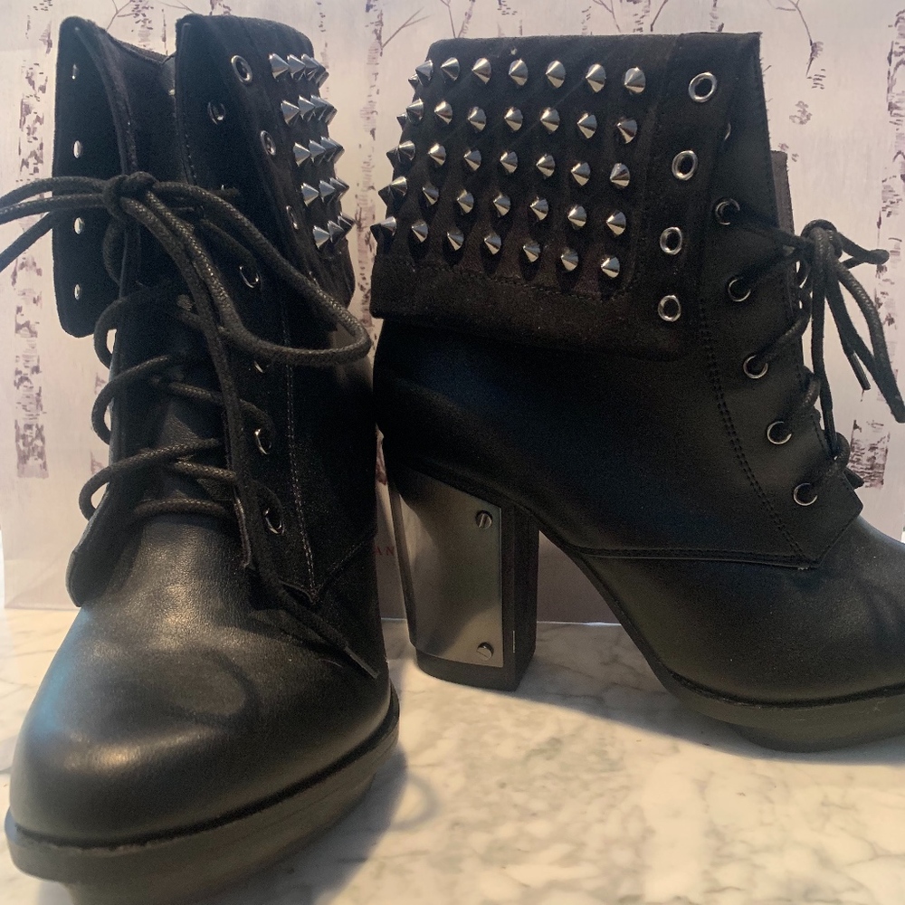 Studded Combat Booties